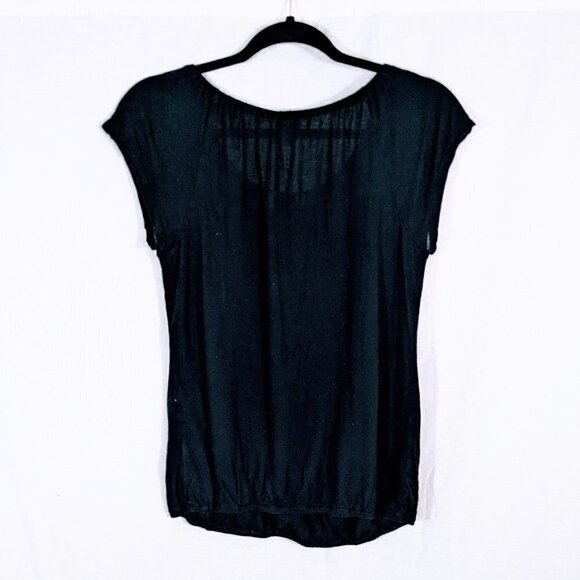 Old Navy Black Short Sleeve Stretch Top Size XS - Picture 2 of 4